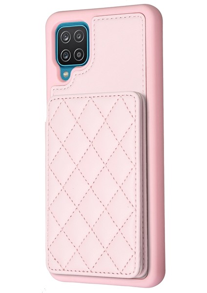 Samsug Galaxy A12 Için BF25 Kart Torbası Telefon Kılıfı - Pembe (Yurt Dışından) fiyatları