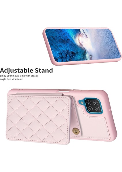 Samsug Galaxy A12 Için BF25 Kart Torbası Telefon Kılıfı - Pembe (Yurt Dışından) indirimleri