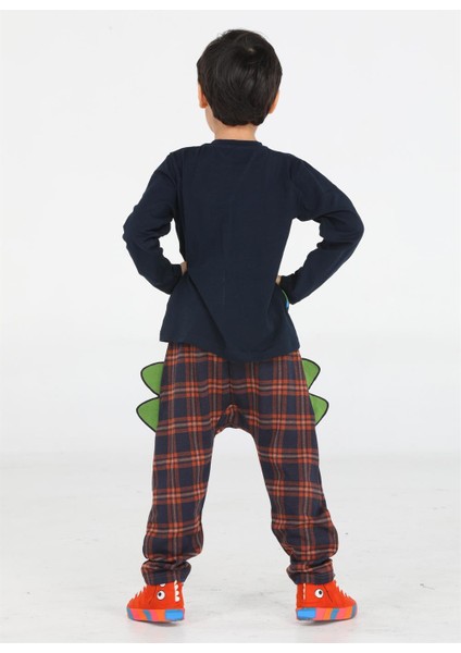 Ekose Muzip Dino Pantolon + T-Shirt Takım fiyatları