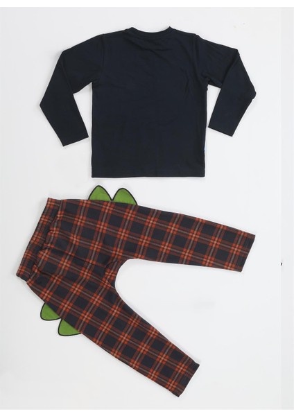 Ekose Muzip Dino Pantolon + T-Shirt Takım fırsatları
