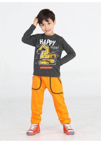 Bulldozer Erkek Çocuk Pantolon + T-Shirt Takım