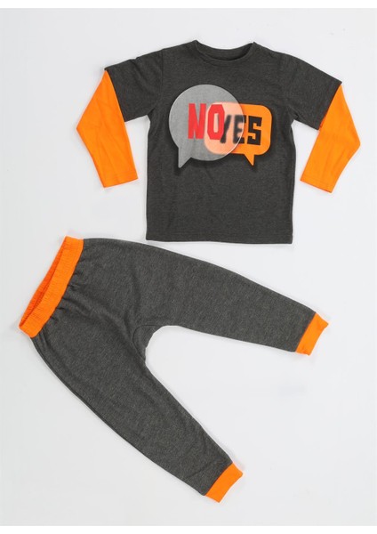 Yes No Antrasit Baggy Pantolon + T-Shirt Takım modelleri