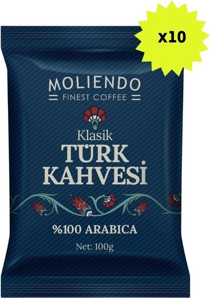 Moliendo Klasik Türk Kahvesi 100 g 10'lu Paket