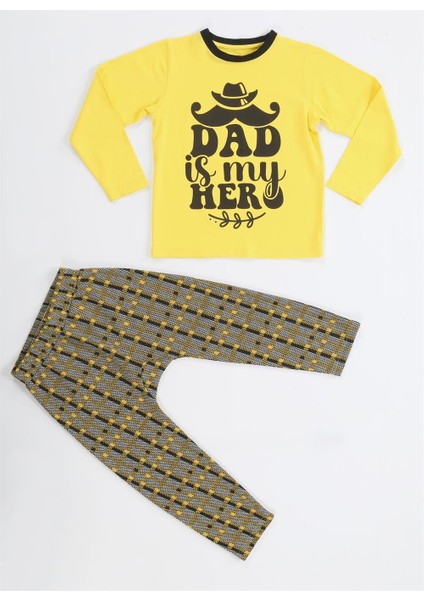 My Dad Ekose Erkek Çocuk Pantolon + T-Shirt Takım modelleri