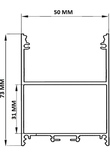 Lineer Sıva Üstü-Sarkıt 5CMX120 cm