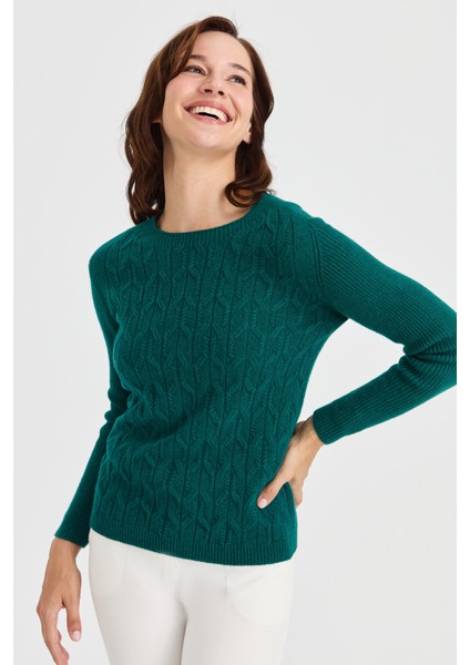 Kadın Sıfır Yaka Önü Yürütmeli Yün Kazak K.ö.başı modelleri