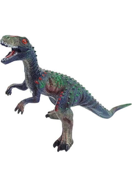 PopŞeker Büyüleyici Dinozor Dünyası: Yumuşak Plastik Büyük Boy 47CM. Sesli Velociraptor Oyuncak Dinozor