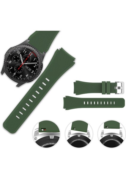 Samsung Watch 22MM Krd-12 Frontıer Silikon Kırmızı Kordon