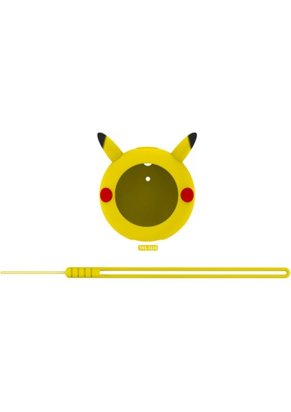 Karikatür Silikon Kol Bikachu Koruyucu Yumuşak Kabuk Pokemon Go Plus + Pixie Ball Için El Kordonlu (Yurt Dışından)