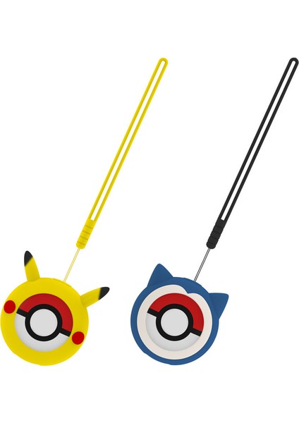 Karikatür Silikon Kol Bikachu Koruyucu Yumuşak Kabuk Pokemon Go Plus + Pixie Ball Için El Kordonlu (Yurt Dışından)