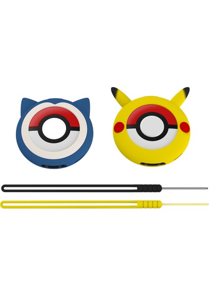 Karikatür Silikon Kol Bikachu Koruyucu Yumuşak Kabuk Pokemon Go Plus + Pixie Ball Için El Kordonlu (Yurt Dışından)