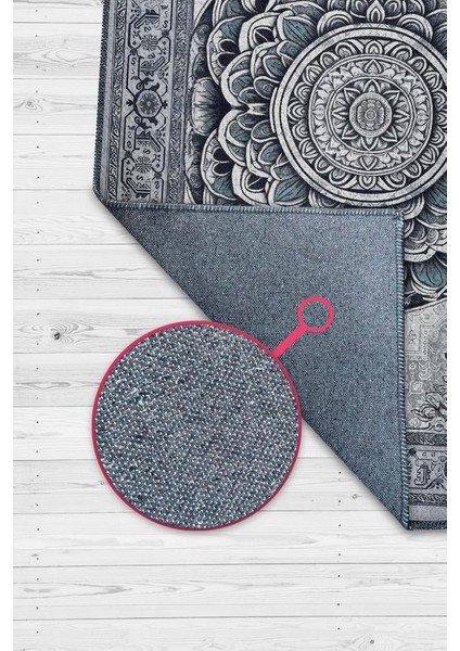 Mavi Mandala Halısı,Meditasyon Mavi Gri Halı,Madala Desenli Çiçekli Vintage Halı,Yoga Halısı,Sipiritüel Halı modelleri