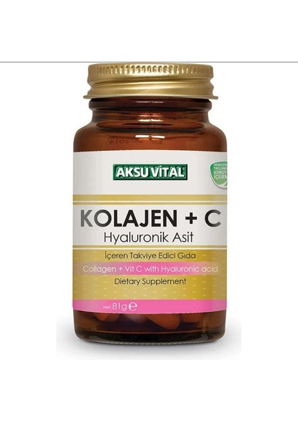 Kolajen + C Vitamini Hyaluronik Asit 900 mg 60 Tablet