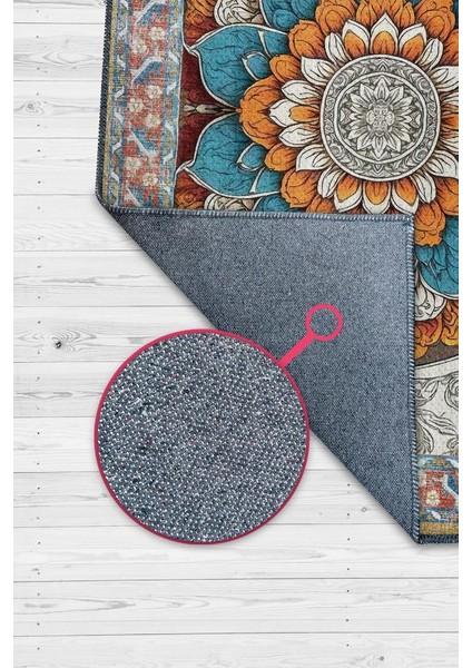 Çiçekli Mandala Halısı,Meditasyon Temalı Renkli Halı,Madala Desenli Vintage Halı,Yoga Halısı,Sipiritüel Halı modelleri