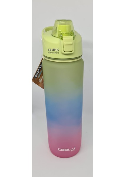 Cool-J Sporcu 1000ML Yeşil - Mavi - Pembe Üç Renk Tritan Matara