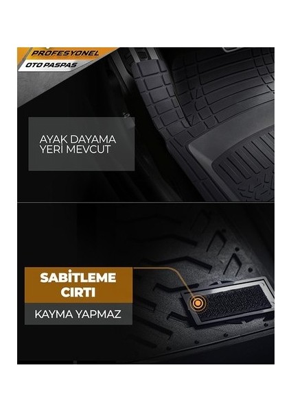 Skoda Octavıa Station Wagon 2004 Öncesi 4d A+Plus Profesyonel Siyah Oto Paspas