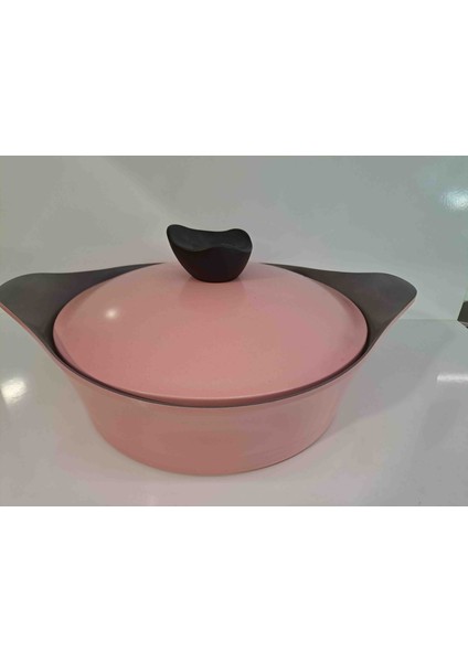 Kısa Tencere Pembe 24 cm