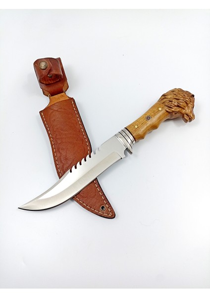 Özel Yapım Aslan Başlı Kamp Bıçağı , Isme Özel Hediye , Outdoor Bıçak fiyatları