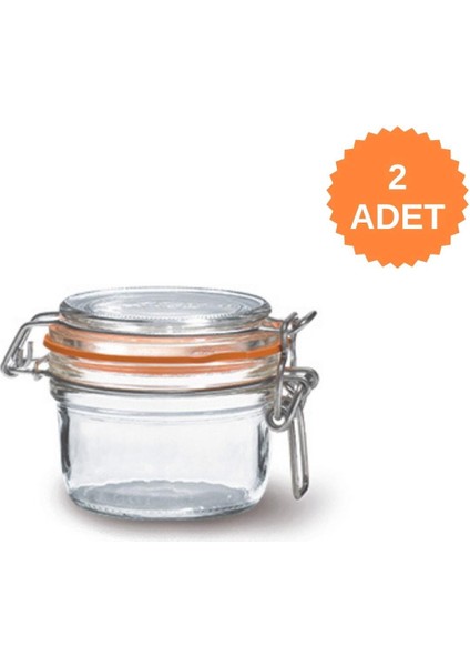 Super Terrines Klipsli/contalı Cam Kavanoz 125 ml (2 Adet)