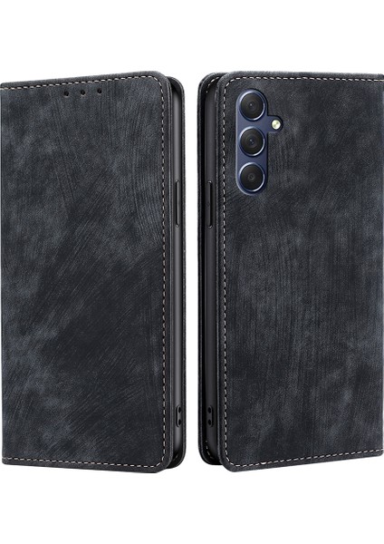 Samsung Galaxy M54 5G/F54 5g Rfıd Engelleme Cüzdan Telefon Kılıfı Deri Deri Stand Önleme Anti (Yurt Dışından)
