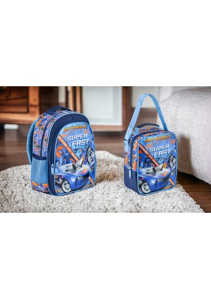 Hot Wheels Ilkokul Çantası Due Fast ve Beslenme Çantası