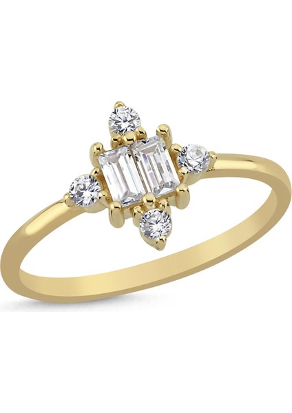 Altın Baget Kombinlenebilir Minimal Yüzük Dörtlü fiyatları