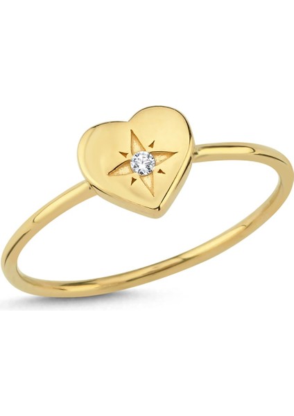 Altın Kalpli Kuzey Yıldızı Yüzük fiyatları