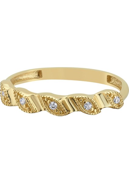 Altın Prenses Taşlı Kombinlenebilir Minimal Yüzük modelleri