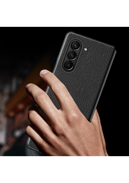 Samsung Galaxy Z Fold5 5g Litchi Doku Pu Deri Kaplamalı Pc Telefon Kapağı Telefon Kılıfı (Yurt Dışından) fırsatları