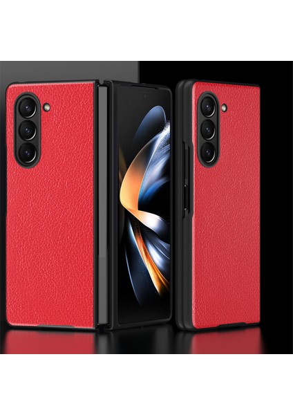 Samsung Galaxy Z Fold5 5g Litchi Doku Pu Deri Kaplamalı Pc Telefon Kapağı Telefon Kılıfı (Yurt Dışından) indirimleri