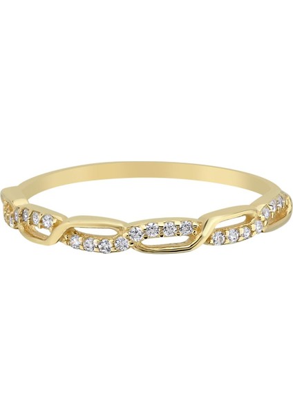 Altın Taşlı Sonsuzluk Kombinlenebilir Minimal Yüzük modelleri
