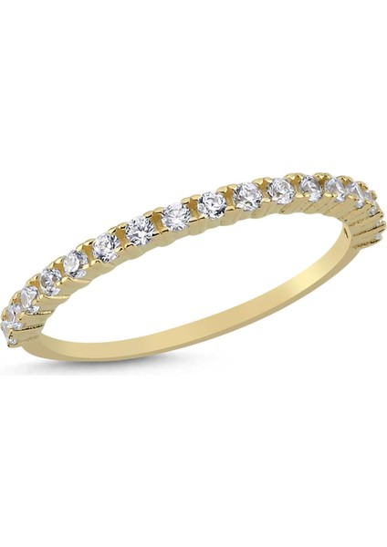 Altın Taşlı Yarım Tur Kombinlenebilir Minimal Yüzük fiyatları