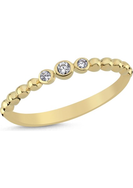 Altın Tria Taşlı Güverse Kombinlenebilir Minimal Yüzük fiyatları