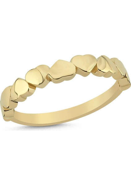 Altın Kalp Kombinlenebilir Minimal Yüzük fiyatları