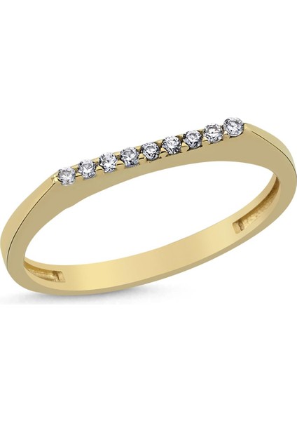 Altın Köşeli Taşlı Kombinlenebilir Yüzük fiyatları