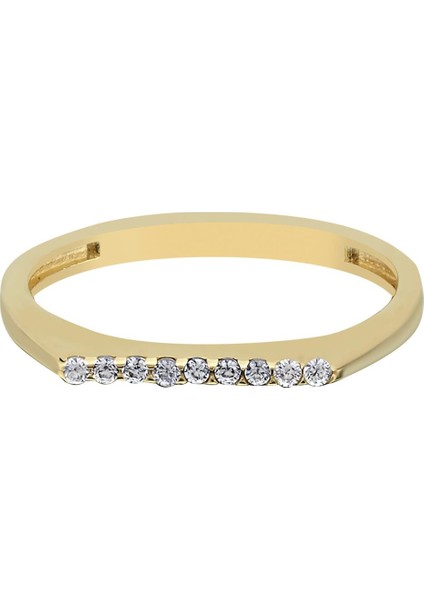 Altın Köşeli Taşlı Kombinlenebilir Yüzük modelleri