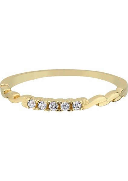 Altın Taşlı Sonsuzluk Kombinlenebilir Minimal Yüzük Ince modelleri
