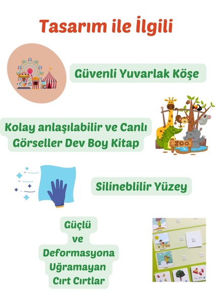 2-3 Yaş Kat Kat Cırt Cırtlı Etkinlik Kitapları - Konuşmayı ve Dikkati Geliştiren