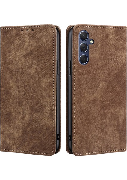 Samsung Galaxy M54 5G/F54 5g Rfıd Engelleme Cüzdan Telefon Kılıfı Deri Deri Stand Önleme Anti (Yurt Dışından)