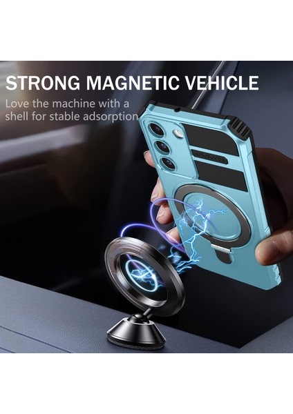 Samsung Galaxy S22 Plus 5g Manyetik Telefon Kasası Kickstand Pc+ Tpu Anti-Çizelge Kapağı (Yurt Dışından) fiyatları