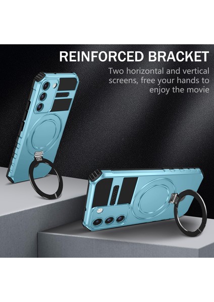 Samsung Galaxy S22 Plus 5g Manyetik Telefon Kasası Kickstand Pc+ Tpu Anti-Çizelge Kapağı (Yurt Dışından) modelleri