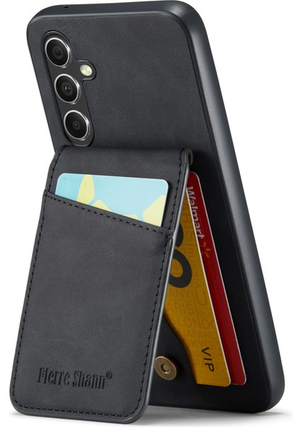 Samsung Galaxy A54 5g Pu Deri+Tpu Telefon Kickstand Cover Kart Yuvaları Geri Kılıf (Yurt Dışından)