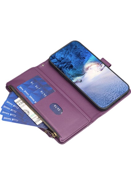 Samsung Galaxy S20 Fe 5G/S20 FE/S20 Fe 2022/S20 Lite Pu Deri Kapak Cüzdan Stand Zippered Telefon Kılıfı (Yurt Dışından) modelleri