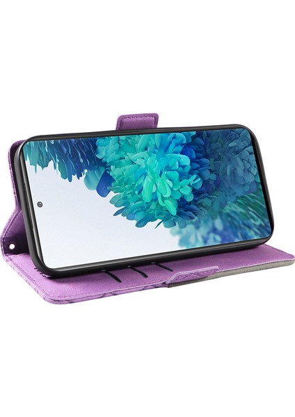 Samsung Galaxy S20 FE/S20 Fe 5G/S20 Fe 2022/S20 Lite Deri Kılıf Renklemli Rhombus Baskalı Stand Telefon Kapağı (Yurt Dışından) modelleri