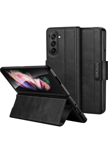 Samsung Galaxy Z Fold5 5g Pu Deri Koruyucu Kapak Anti-Drop Stand Telefon Kılıfı (Yurt Dışından)