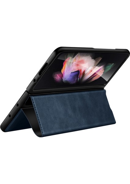 Samsung Galaxy Z Fold5 5g Pu Deri Koruyucu Kapak Anti-Drop Stand Telefon Kılıfı (Yurt Dışından)