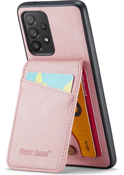 Samsung Galaxy A53 5g Rfıd Engelleme Kart Tutucu Kickstand Case Pu Deri+Tpu Telefon Kabuğu (Yurt Dışından)