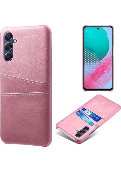 Samsung Galaxy M54 5G/F54 5g Çift Kart Yuvaları Telefon Kılıfı Pu Deri Kaplamalı Sert Pc Arka Kapak (Yurt Dışından)