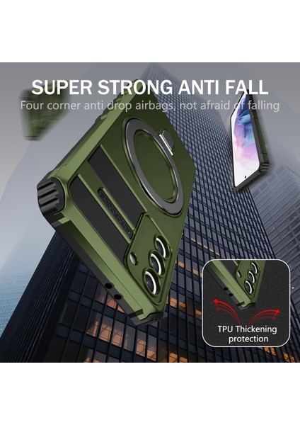 Samsung Galaxy S21 Plus 5g Manyetik Metal Yüzük Cep Telefon Kılıfı Pc+ Tpu Telefon Kickstand Cover (Yurt Dışından) fırsatları