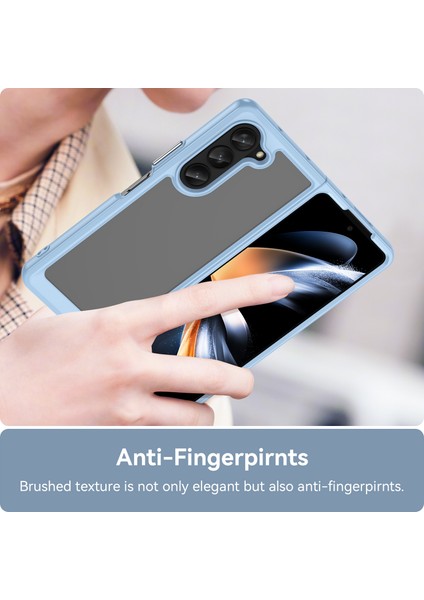 Samsung Galaxy Z Fold5 5g Cep Telefonu Geri Kapak Tpu+Akrilik Net Koruyucu Şok Geçirmez Kılıf (Yurt Dışından)